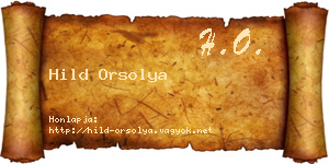 Hild Orsolya névjegykártya