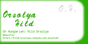 orsolya hild business card